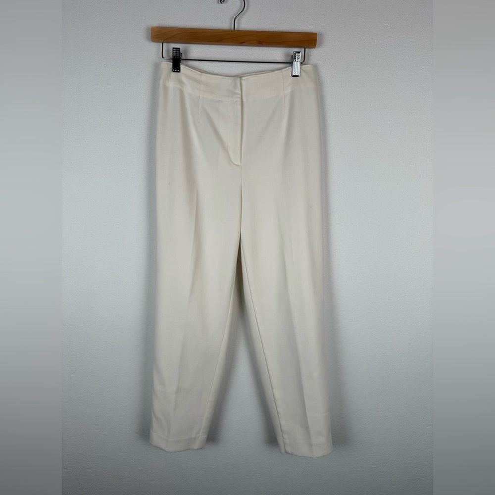 Ann Taylor White Trouser Pants 4P
